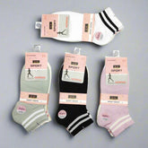 Best Quality Fashion Women's Cotton Socks - 3 Pairs B-020-12